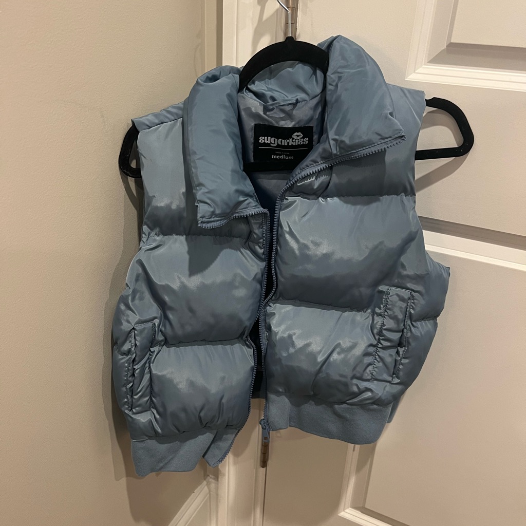 Sugarlips Light Blue Quilted Jacket